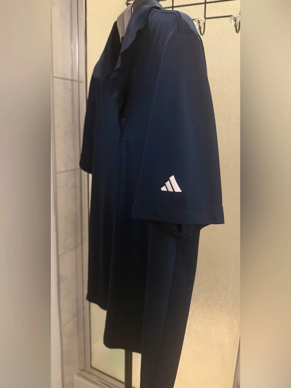 Adidas Men's Performance Polo Shirt Size Large Navy Blue $25 GUC